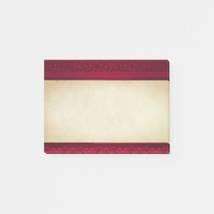 Notas Post-it® Elegante y elegante fondo rojo