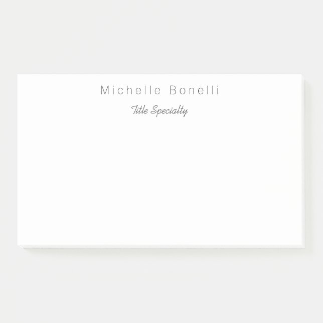 Notas Post-it® Elegante y elegante nombre (Anverso)