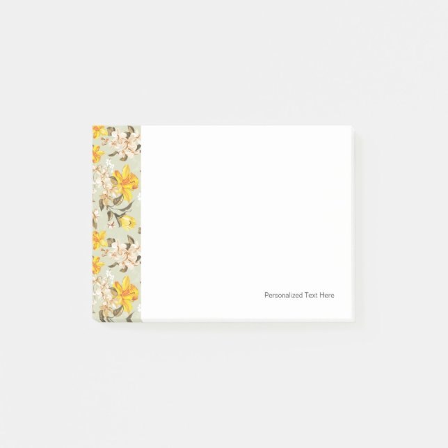 Notas Post-it® Elegante y luminoso diseño floral (Anverso)