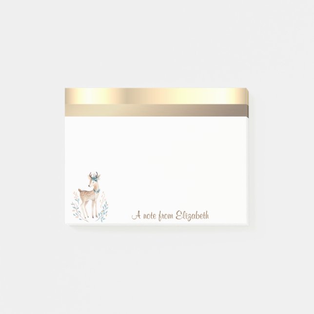 Notas Post-it® Elegante y moderno ciervo (Anverso)