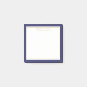 Notas Post-it® Elegante y moderno ejército/blanco/oro personaliz