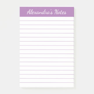 Notas Post-it® Elegante y simple lavanda personalizada