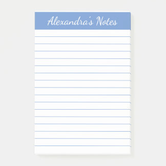Notas Post-it® Elegante y simple lino azul claro personalizado