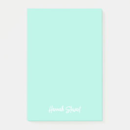 Notas Post-it® Elegante y Tendencia Verde Menta Minimalista Femen