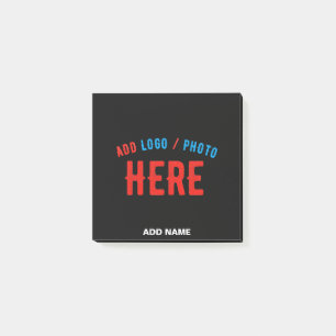 NOTAS POST-IT® ELEGANTES PERSONALIZABLES NEGROS MODERNOS VERIFICA