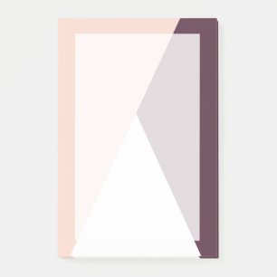 Notas Post-it® Elegantes triángulos geométricos rosa y burdeos