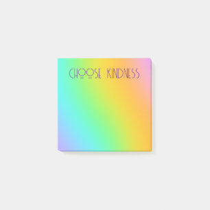 Notas Post-it® "Elegir amabilidad" Gradiente Arcoiris