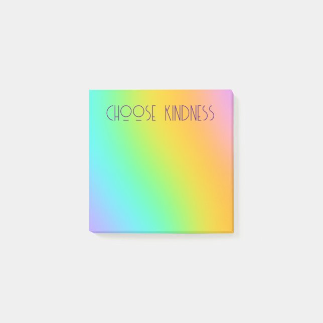 Notas Post-it® "Elegir amabilidad" Gradiente Arcoiris (Anverso)