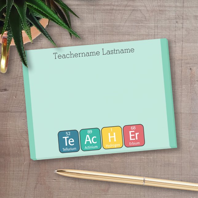 Notas Post-it® Elementos de tabla periódicos para profesores PUED (Personalized Post-it Notes for Teachers)