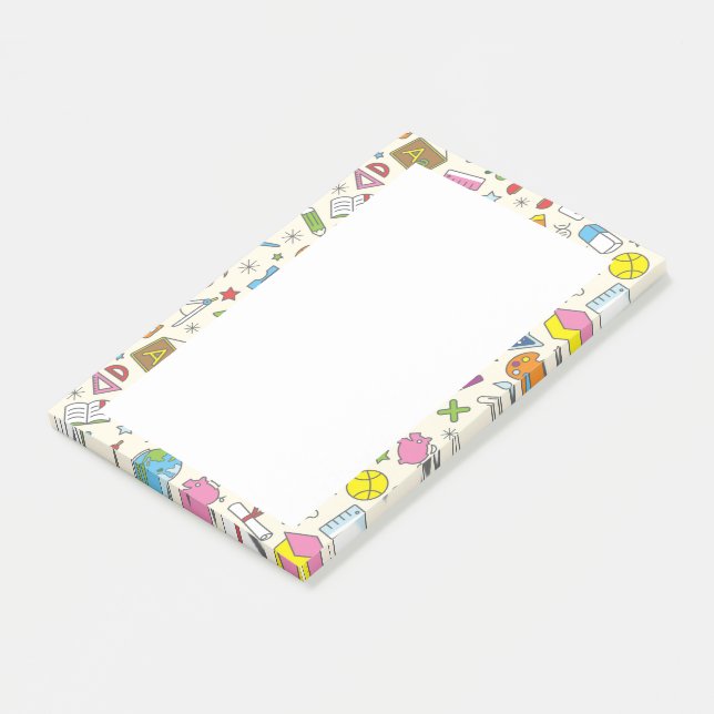 Notas Post-it® Elementos Escolares (En perspectiva)
