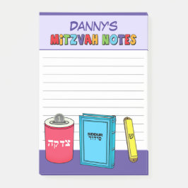 Notas Post-it® Elementos Mitzvah personalizados - Púrpura