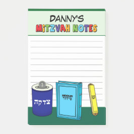 Notas Post-it® Elementos Mitzvah personalizados - Verde