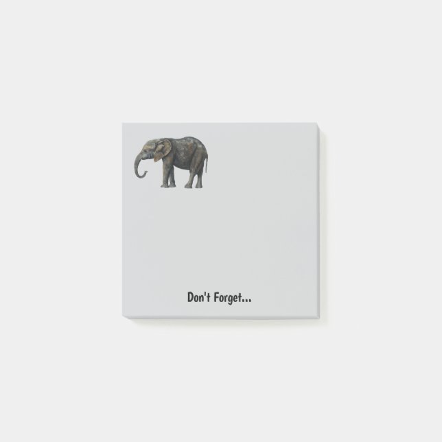 Notas Post-it® Elephant Cute Memo Publicó Personal Note Pad (Anverso)