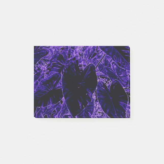 Notas Post-it® Elephant Ear Leaf Deepest Purple (Anverso)