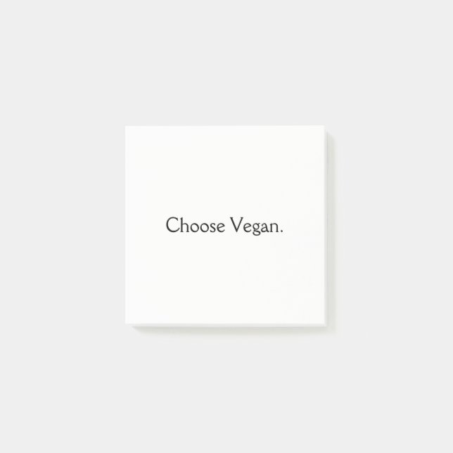 Notas Post-it® Elija al vegano: Estilo mínimo (Anverso)