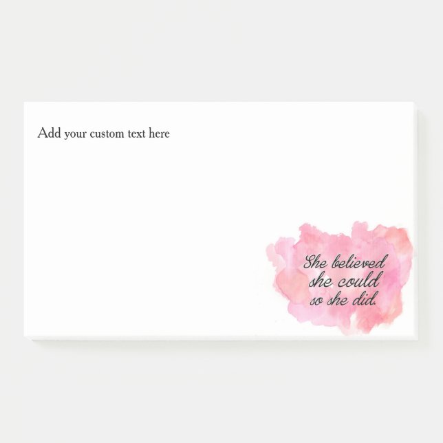 Notas Post-it® Ella creyó que ella podría así que ella lo hizo - (Anverso)