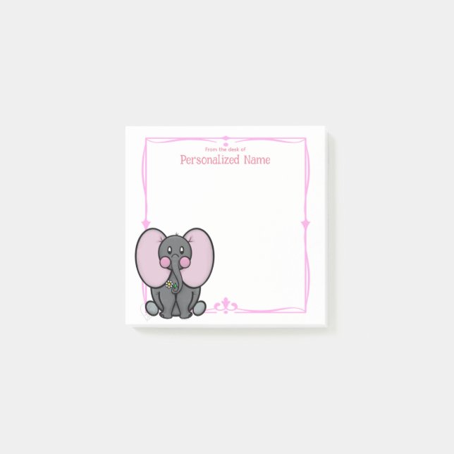 Notas Post-it® Ellie Phant Pink (Anverso)