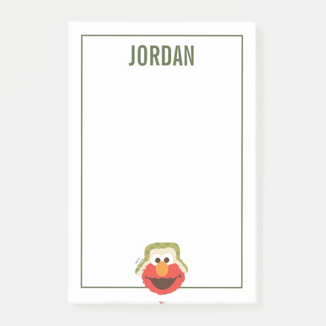 Notas Post-it® Elmo Woodland Face | Añadir su nombre (Anverso)