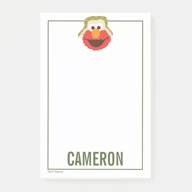 Notas Post-it® Elmo Woodland Face | Añadir su nombre (Anverso)