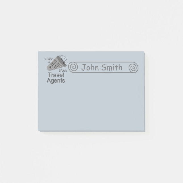 Notas Post-it® Elogio a los Agentes de Viajes 4x3 (Anverso)