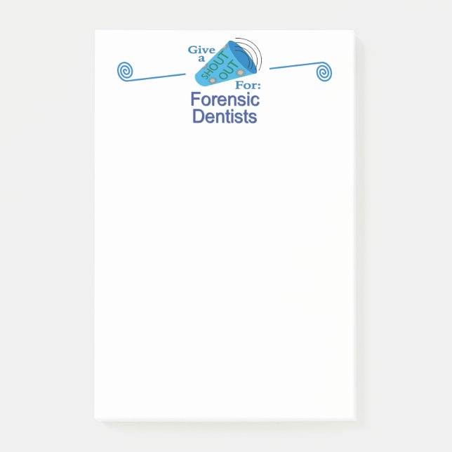 Notas Post-it® Elogio a los odontólogos forenses (Anverso)