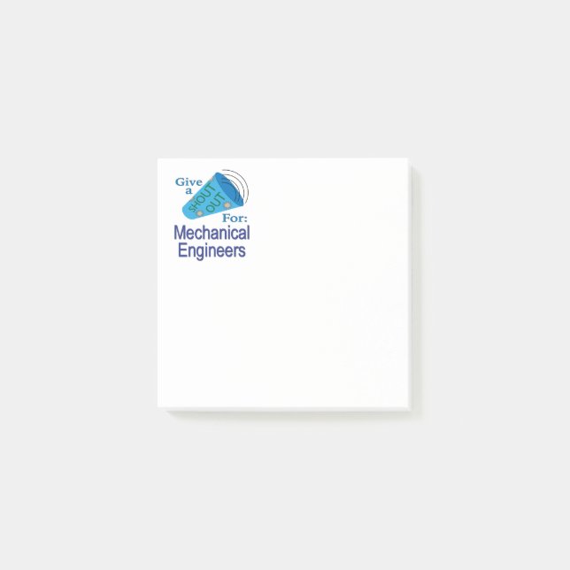 Notas Post-it® Elogio para ingenieros mecánicos (Anverso)