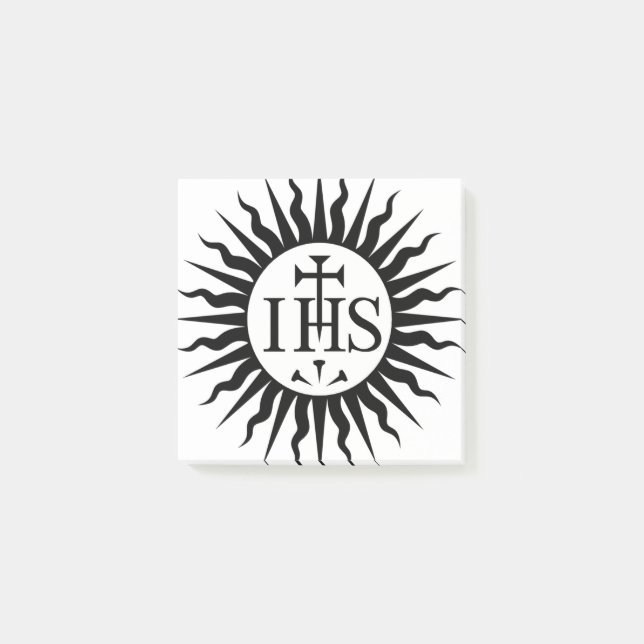 Notas Post-it® Emblema de la Compañía de Jesús Monograma (Anverso)