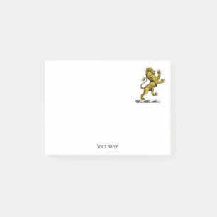 Notas Post-it® Emblema de la cresta del león de pie heráldico C