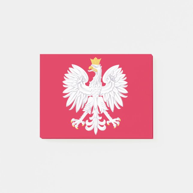 Notas Post-it® emblema de polonia (Anverso)