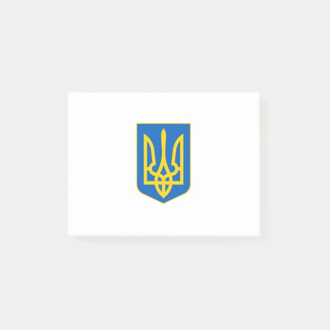 Notas Post-it® emblema de Ucrania (Anverso)