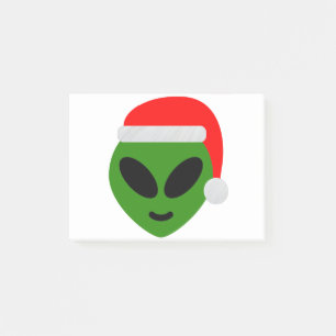 Notas Post-it® emoji alienígena de santa verde