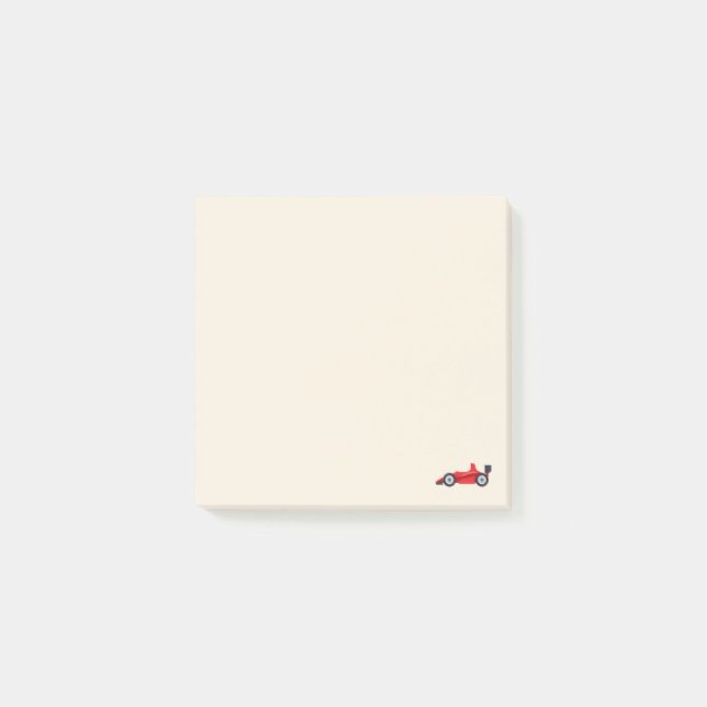 Notas Post-it® Emoji de Carreras de coches rojos (Anverso)