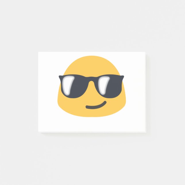 Notas Post-it® Emoji de gafas de sol (Anverso)