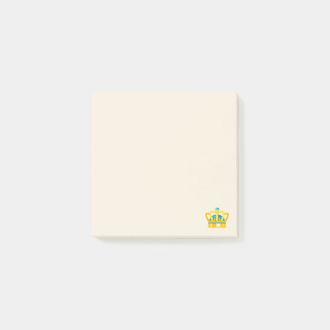 Notas Post-it® Emoji de la corona (Anverso)