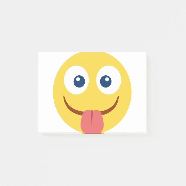 Notas Post-it® Emoji de lengua agarrotada (Anverso)