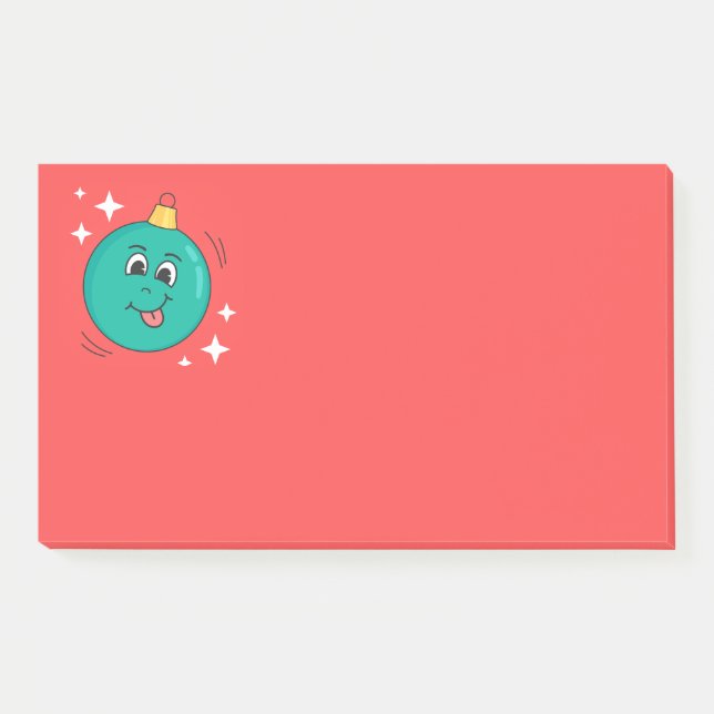 Notas Post-it® emoji de Navidad sonrisa (Anverso)
