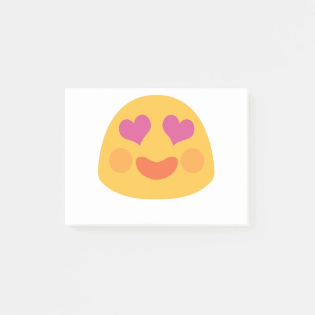 Notas Post-it® Emoji de ojos cardíacos (Anverso)