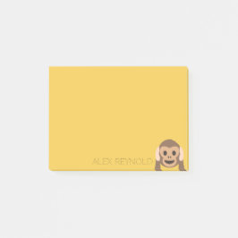 Notas Post-it® Emoji divertida de monos | Nombre personalizado