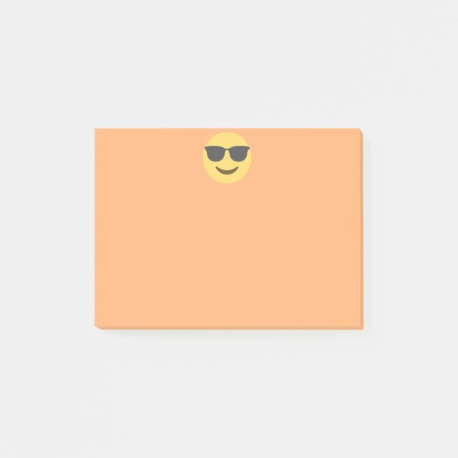Notas Post-it® Emoji Elegante Con Gafas (Anverso)