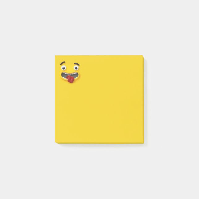 Notas Post-it® Emoji facial sonriente (Anverso)