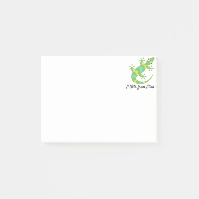 Notas Post-it® Emoji Gecko Lizard (Anverso)