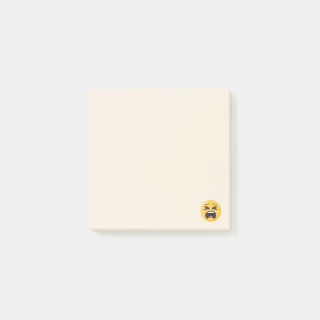 Notas Post-it® Emoji gritadora (Anverso)