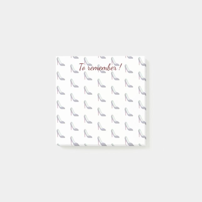 Notas Post-it® Emoji negra de los tacones altos (Anverso)