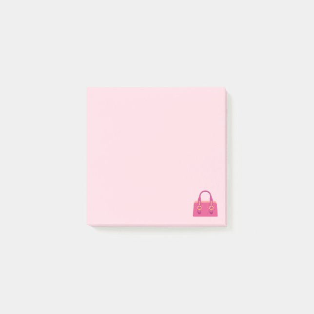 Notas Post-it® Emoji rosada del monedero (Anverso)