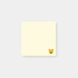 Notas Post-it® Emoji sonriente de la cara del gato