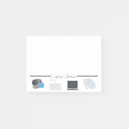 Notas Post-it® Emojis de estilo de vida de portátiles