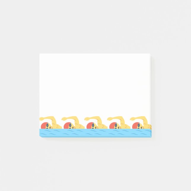 Notas Post-it® Emojis de natación (Anverso)