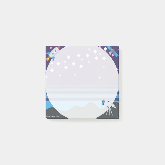 Notas Post-it® Emojis espaciales (Anverso)