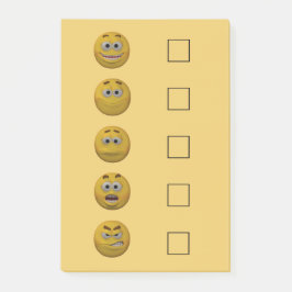 Notas Post-it® Emoticon 2 de verificación de estilos de 3d