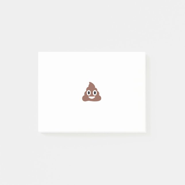 Notas Post-it® Emoticón de poo Personalizable (Anverso)